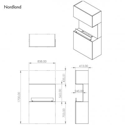 Glowfire ethanol fireplace Nordland
